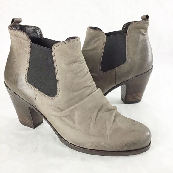 Paul Green Jano Gray Nubuck Chelsea Ankle Boot - Picture 4 of 9